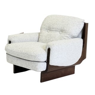 Mid-Century Italian Brutalist Lounge Chair, 1970s For Sale