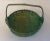 Farmhouse Vintage Asian Woven Green Basket With Handle For Sale - Image 3 of 8