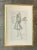Mid 20th Century Vintage Framed Phillipe Venet Fashion Illustration For Sale - Image 5 of 12