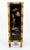 Vintage Black Lacquer & Faux Bamboo Chinoiserie Narrow Accent Cabinet With Mother-of-Pearl Inlay For Sale - Image 4 of 10
