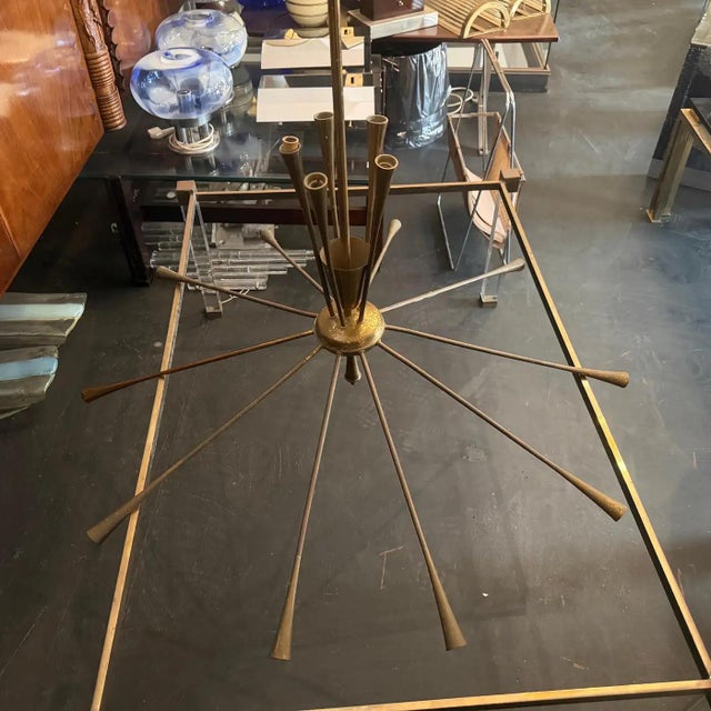 Metal 1950s Mid-Century Modern Huge Sputnik Chandelier by Oscar Torlasco for Lumi For Sale - Image 7 of 18