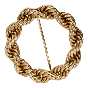 Tiffany & Co. 14k Yellow Gold Rope-Style Brooch