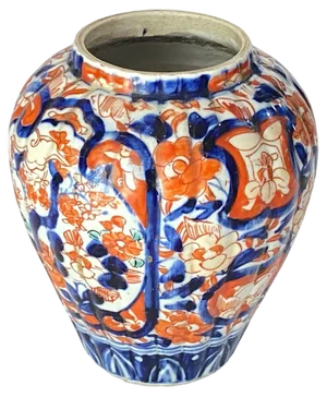 19th Century Japanese Mejii Scalloped Imari Porcelain Vase