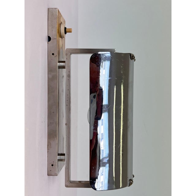 Gray Vintage Bauhaus Adjustable Chrome Wall Lamp, 1930s For Sale - Image 8 of 10