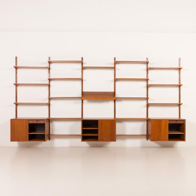 Large Teak Wall Unit by Poul Cadovius for Cado, 1960s For Sale - Image 6 of 18