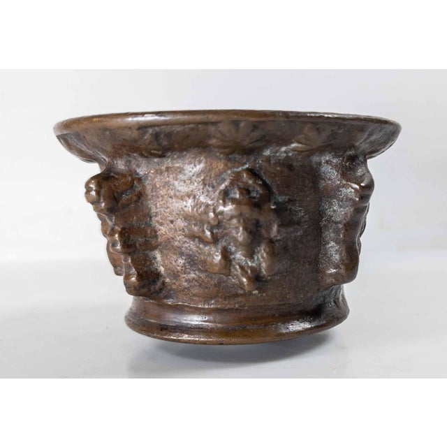 Renaissance 18th Century or Earlier French Heavy Bronze Mortar For Sale - Image 3 of 10