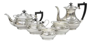Antique William Adams Wa English Sheffield Victorian Silver Plated Tea Set - 5 Pc