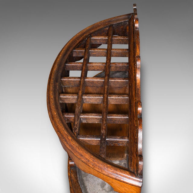 Wood Antique Country House Hall Stand, Scottish, Demi Lune, Oak, Umbrella, Victorian For Sale - Image 7 of 12
