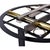 Kaizo Oto Gold Black and Steel Art Deco Inspired Round Glass Top Coffee Table For Sale - Image 6 of 9