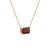 Emerald-Cut Garnet Bar Solitaire Necklace in 18k Yellow Gold Plated For Sale - Image 4 of 4