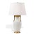Port 68 Glenda Lamp features solid brass accents and soft, cream crackled porcelain. Brass ball finial. 3 way switch, 150...