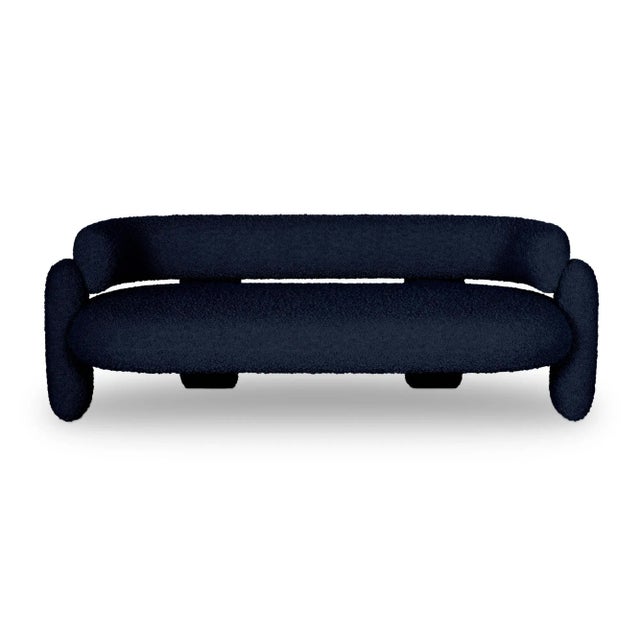 Embrace cormo indigo sofa by royal stranger dimensions: w 200 x h 70 x d 90 cm. Seat height 47 cm. Materials: solid wood...