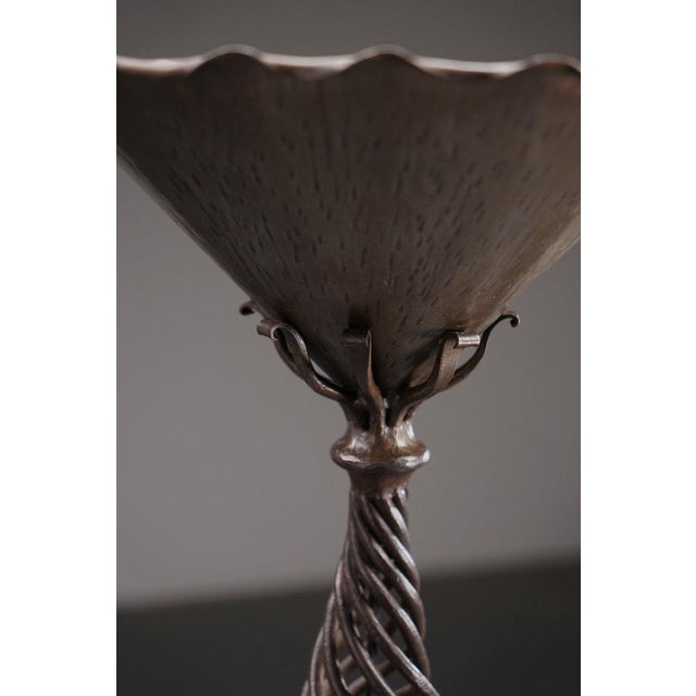 Art Nouveau Wrought Iron Standing Lamp For Sale - Image 6 of 15