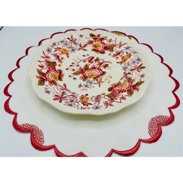 1930s Copeland Spode "Aster" Dinner Plates | Set of Eight | 10.5 Inches For Sale In New York - Image 6 of 6