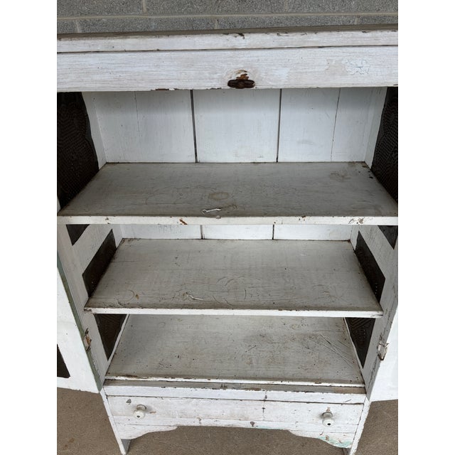 Primitive Antique Tin Stamped Pie Safe-Cupboard (Circa 1700's) For Sale - Image 13 of 18