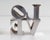 Metal Robert Indiana Chrome Love Paperweight For Sale - Image 7 of 8