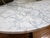 White Vintage 54" Round Carrara Marble & Iron Center Table For Sale - Image 8 of 11