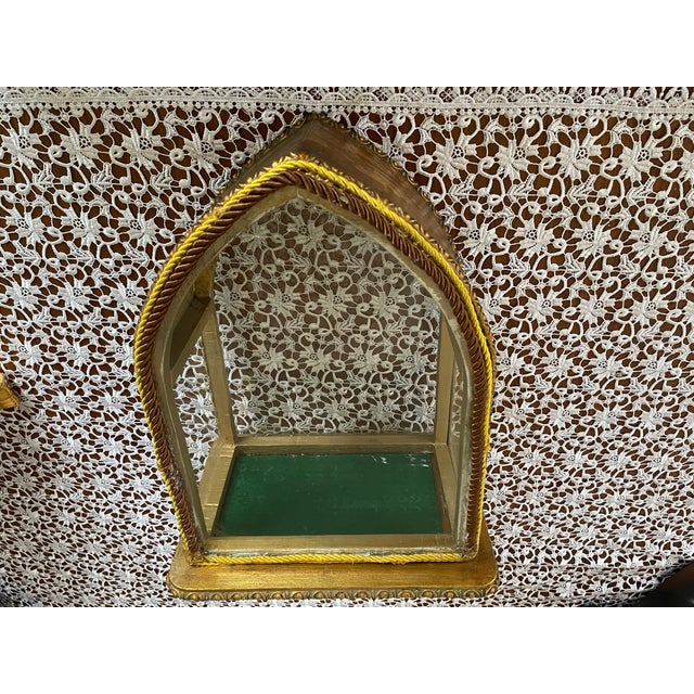 20th Century Neo-Gothic Eclectic Display Case in Wood and Glass with Decorative Plasterwork, 1890s For Sale - Image 12 of 16