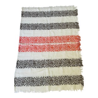 Vintage Mid Century Jaccard Tablecloth For Sale