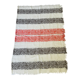 Vintage Mid Century Jaccard Tablecloth