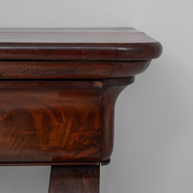 Brown 19th Century French Restauration Wooden Console Table in Original Patina For Sale - Image 8 of 18