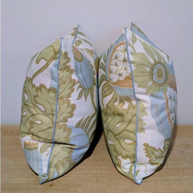 Christopher Farr Christopher Farr Cloth Carnival Performance Pillows in Celeste For Sale - Image 4 of 7
