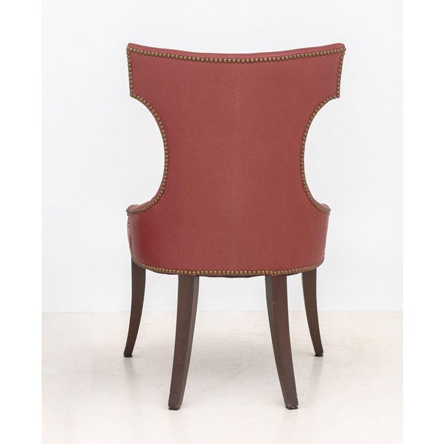 Contemporary Red Upholstered Chairs, Pair For Sale - Image 9 of 9