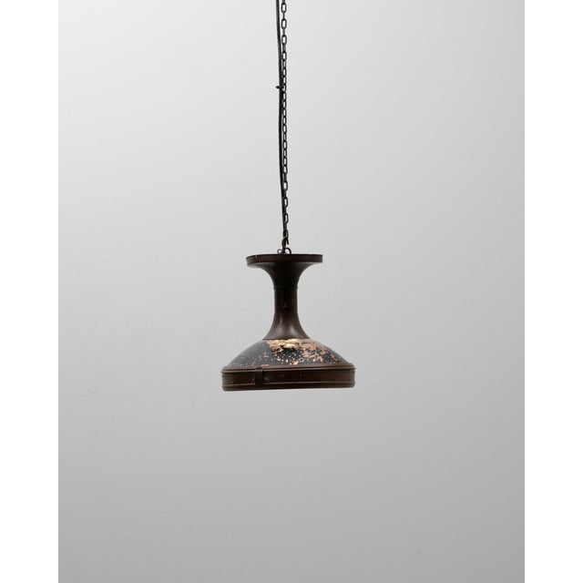 1920s French Copper Industrial Pendant Lamp For Sale - Image 9 of 18