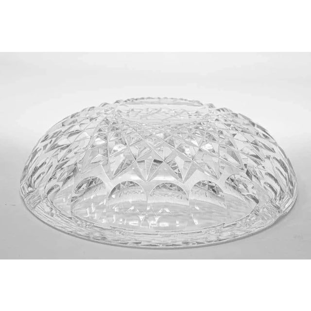 Modern Vintage Cut Crystal Clear Glass Ashtray Monogrammed For Sale - Image 3 of 13