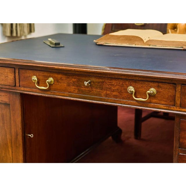 Large English Double-Sided Writing Desk For Sale - Image 12 of 16