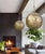 Gold-Tone Metal Spheres, 15” Decorative Pair for Hanging or Stacking For Sale - Image 10 of 11
