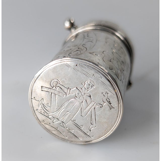 18th Century Silver German Etui Necessaire Keepsake Box With Engravings For Sale - Image 12 of 15