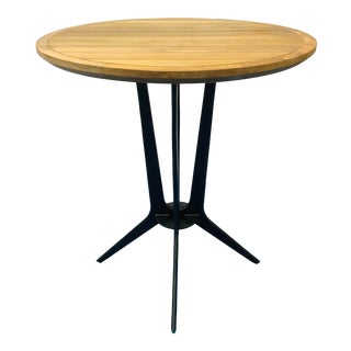 Baker / McGuire Organic Modern Outdoor Teak Farallon Bistro Table For Sale