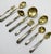 Art Nouveau Antique French Repoussé Sterling Silver and Gold Vermeil Hors d'Oeuvres Set - 8 Pieces For Sale - Image 3 of 9