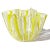 Murano Vintage Murano Venini Bianconi Yellow White Filigrana Ribbons Italian Art Glass Decorative Fazzoletto Vase For Sale - Image 4 of 6