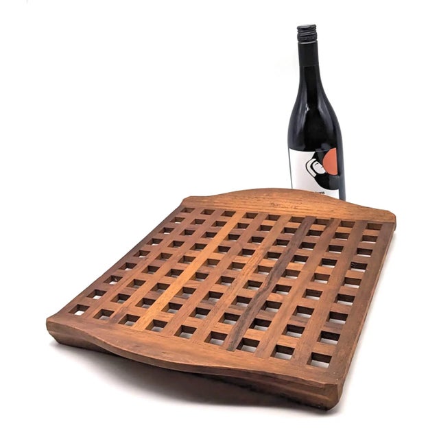 Wood 1950s Jens H Quistgaard Teak Wood Trellis Tray For Sale - Image 7 of 11