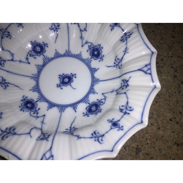 Classified as a pickle, relish, or small serving dish. Hand painted pattern is based on Classical Chinese styles.