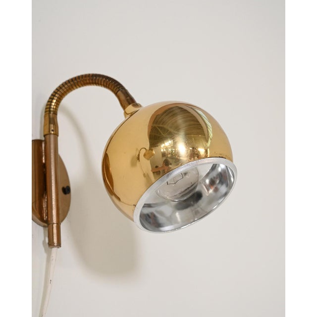 Metal Brass Wall Lamps by Möllers Armatur Eskilstuna, 1950s, Set of 2 For Sale - Image 7 of 11