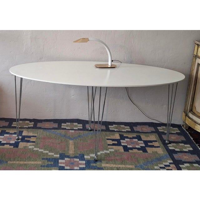 Ellipse-Shaped Dining Table, Denmark, 1970s For Sale - Image 6 of 11