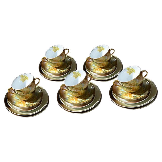 Vintage Delicate Tea Service from Harris, Set of 30 For Sale