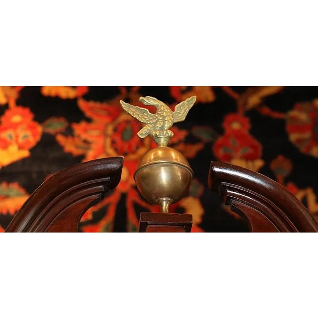 Wood 1920s Kienzle Edwardian Style Mahogany Inlaid Grandfather Clock For Sale - Image 7 of 13