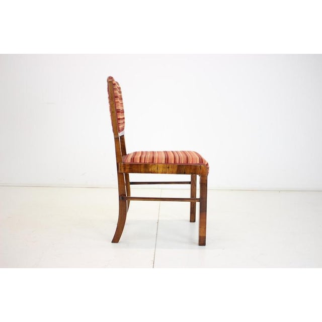 Art Deco Walnut Veneer Dining Chairs, Czechoslovakia, 1930s, Set of 4 For Sale - Image 12 of 18