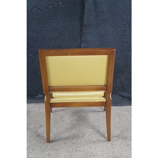 Late 20th Century Hickory Chair Co. Louis XVI French Directoire Mahogany Green Fauteuil Armchair For Sale - Image 10 of 12