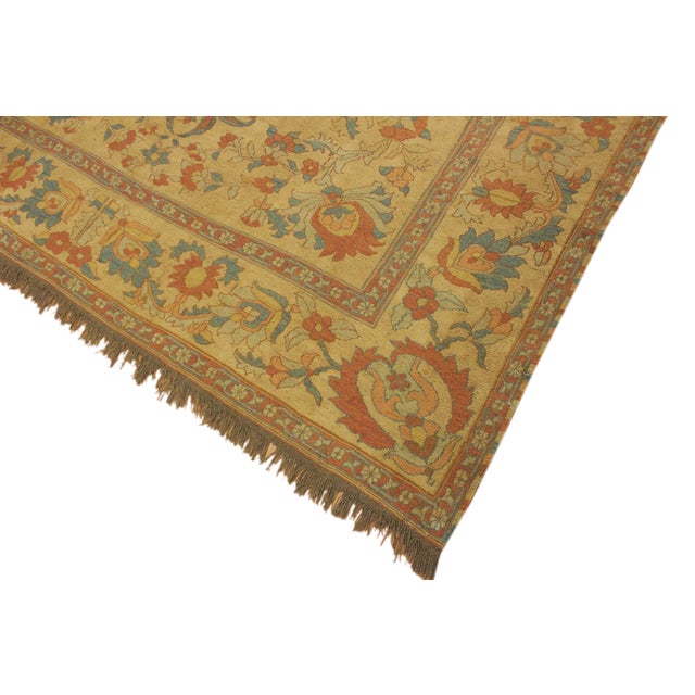 Rustic Soumak Beige/Rust Wool Rug - 7'7'' X 9'10'' For Sale - Image 4 of 10