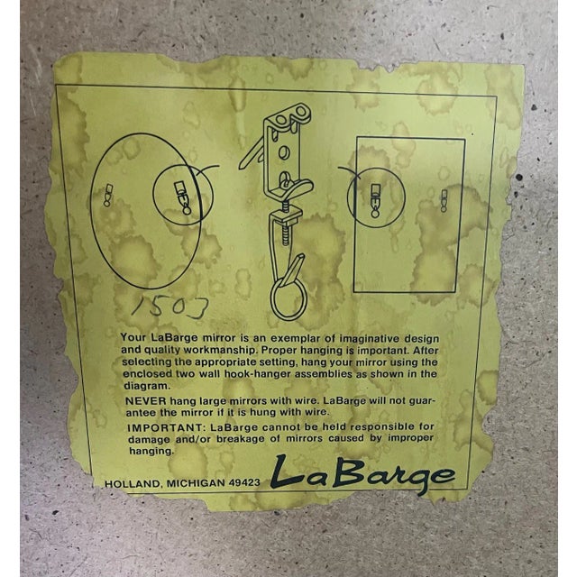 La Barge Faux Bamboo Gold Gilt Mirror For Sale - Image 9 of 9