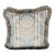Blue Damask Stripe With Leopard Square Designer Pillow For Sale