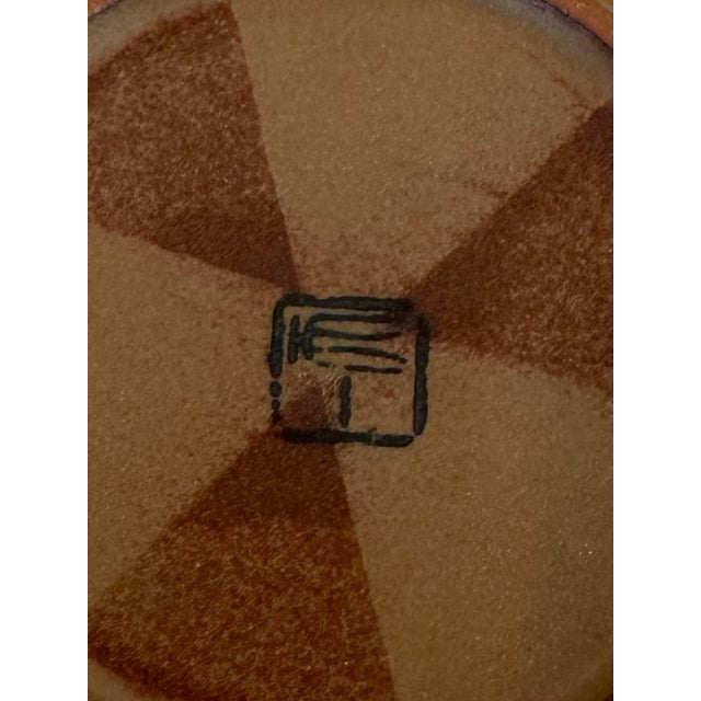 Sculpture Materials Vintage Handpainted Clay Japanese Noodle/ Serving Bowls With Cypher - Set of 6 For Sale - Image 7 of 15