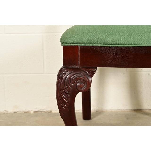 Brown Thomasville Chippendale Carved Mahogany Dining Chairs, Set of Six For Sale - Image 8 of 13
