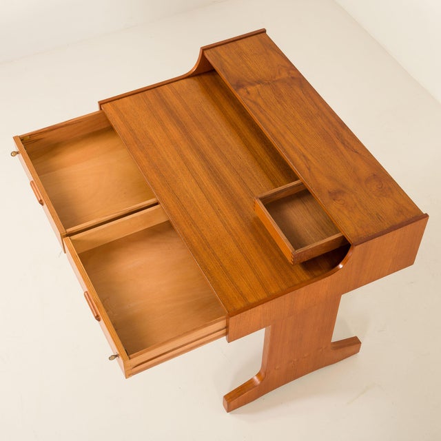 Mid-Century Modern Italian Teak Desk by IMB, 1960s For Sale - Image 12 of 18