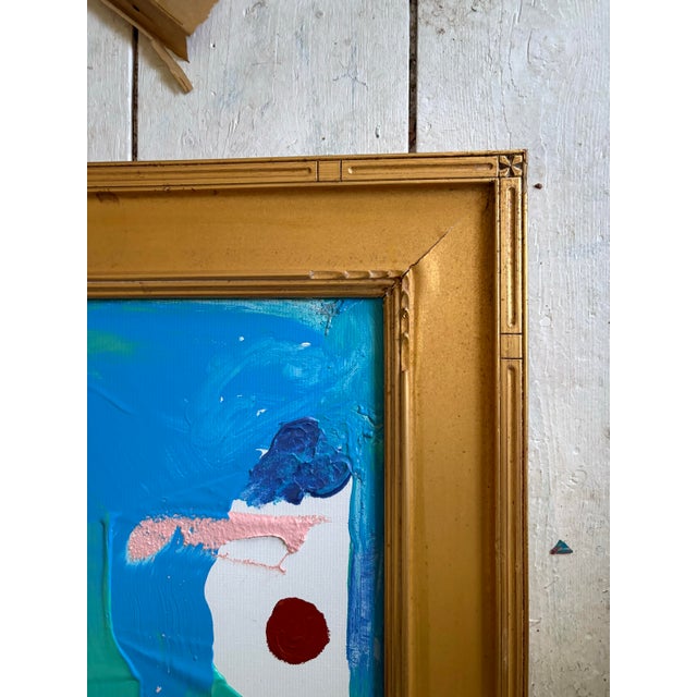 Contemporary Acrylic, Painting on Canvas and Vintage Gold Frame painted by Matthew Izzo Painting size 12” x 16”